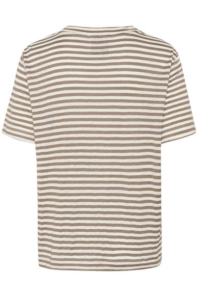 My Essential Wardrobe LisaMW Striped Tee Major Brown Striped Brown