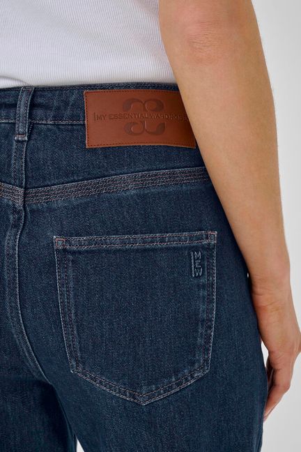 My Essential Wardrobe MWKarli 139 High Wide Deco Dark Blue Un-Wash
