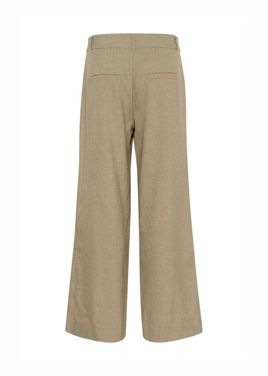 My Essential Wardrobe Dion wide pant Sandy Green Melange