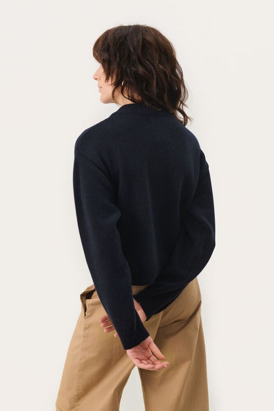 Part Two MarilouPW CA Cardigan Dark Navy