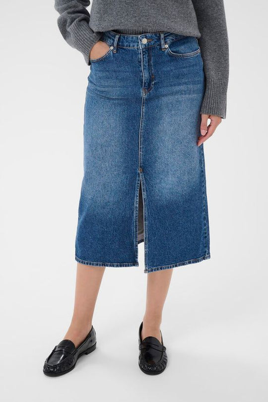 Part Two DilinPW Skirt Dark Vintage Denim