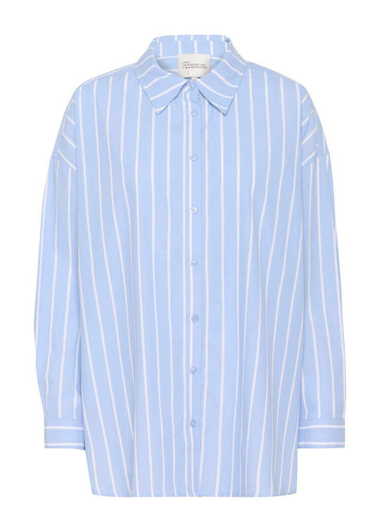 My Essential Wardrobe KionaMW Boxy Shirt Vista Blue Striped