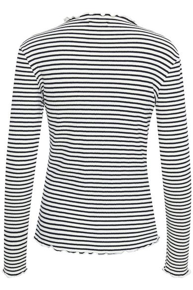 Pre-order uge 6. Karen by Simonsen CandaceKB Stripe LS Egret/Night Sky Stripe