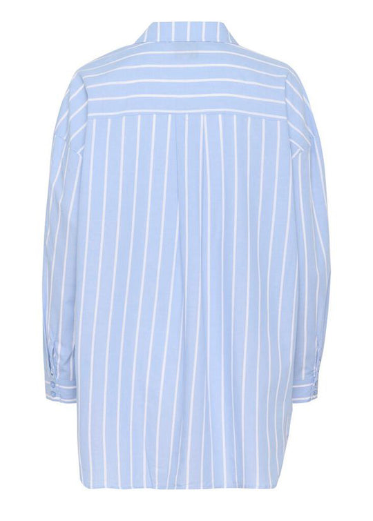 My Essential Wardrobe KionaMW Boxy Shirt Vista Blue Striped