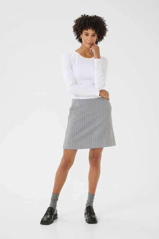 Part two Sissa skirt Grey pinstripe