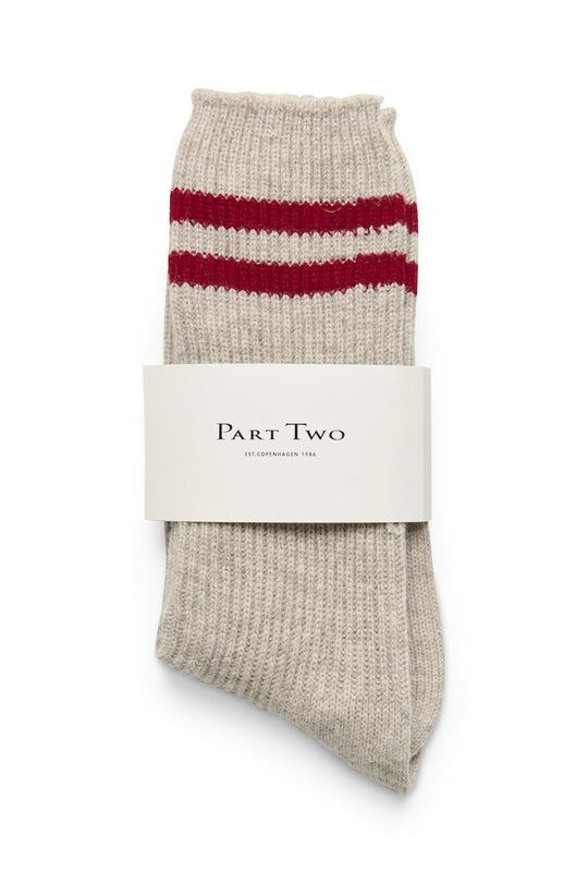 Part Two DorinPW Socks Natural Melange Stripe