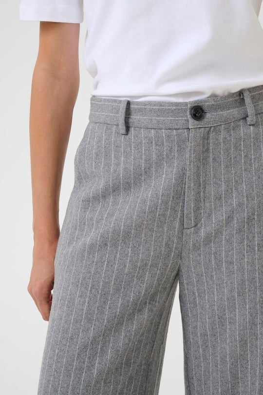 Part Two NinnesPW Pants Medium Grey Pinstripe