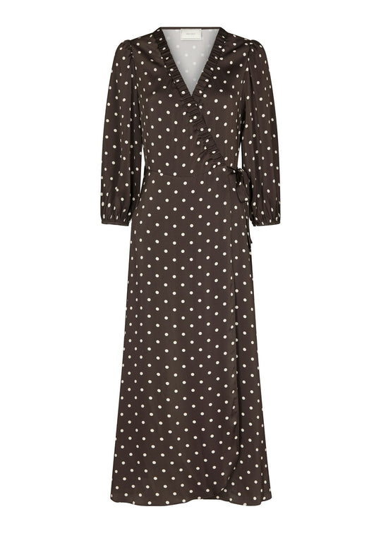 Neo Noir Malinga Dot Dress Dark Brown