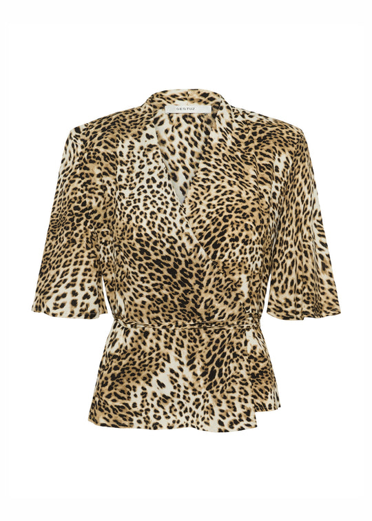 Gestuz GZkadla wrap top light leopard