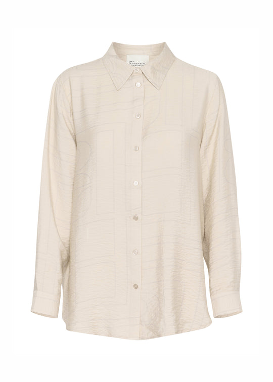My Essential Wardrobe KellyMW Shirt Oatmeal AOP