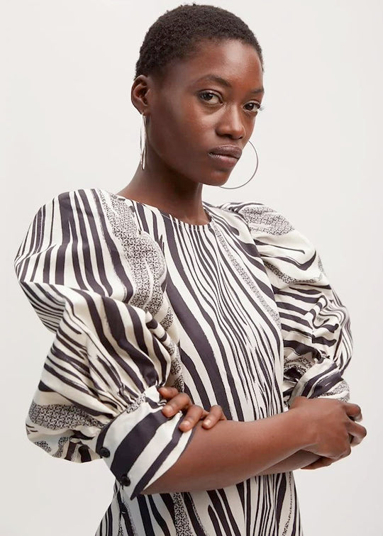 Gestuz PeonyGZ P long dress Black/silver birch logo