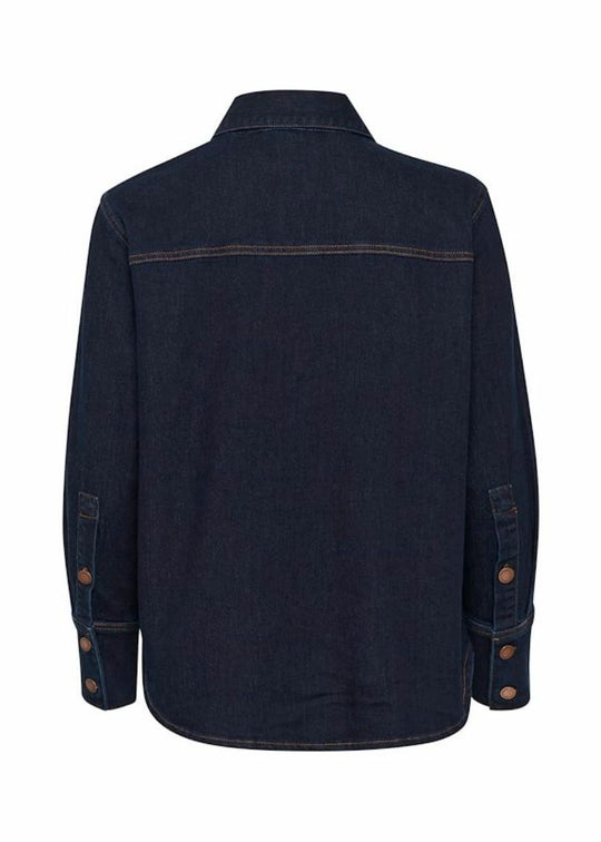 My Essential Wardrobe LaraMW 115 Shirt Dark Blue Un-Wash