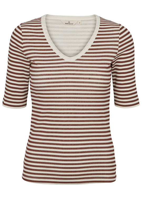Basic Apparel Ludmilla SS Tee 463 Whisper White/Mink