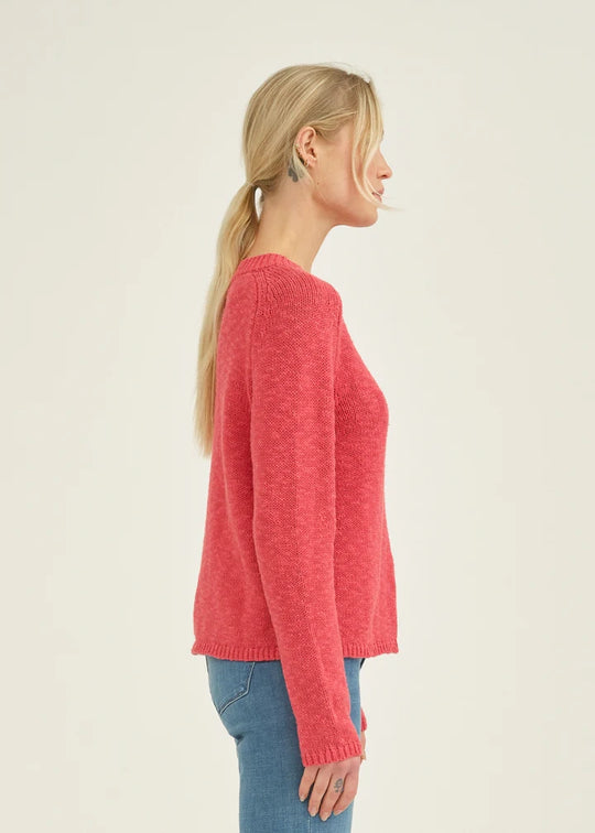 Pieszak Mai Crewneck tricot fleur rouge