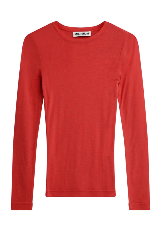 Minimum Natashas merino crewneck Goji Berry