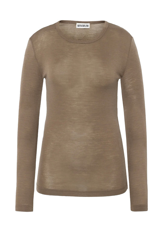 Minimum Natashas merino crewnneck Shitake