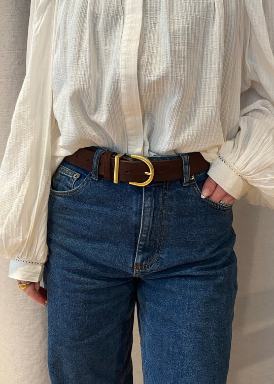 Plissé Copenhagen Lucielle Belt dark brown