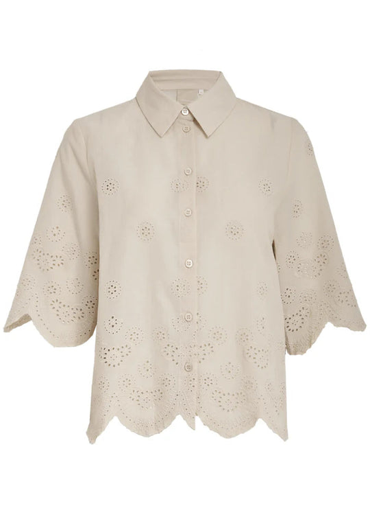 Peppercorn PCOda Shirt Whitecap Creme