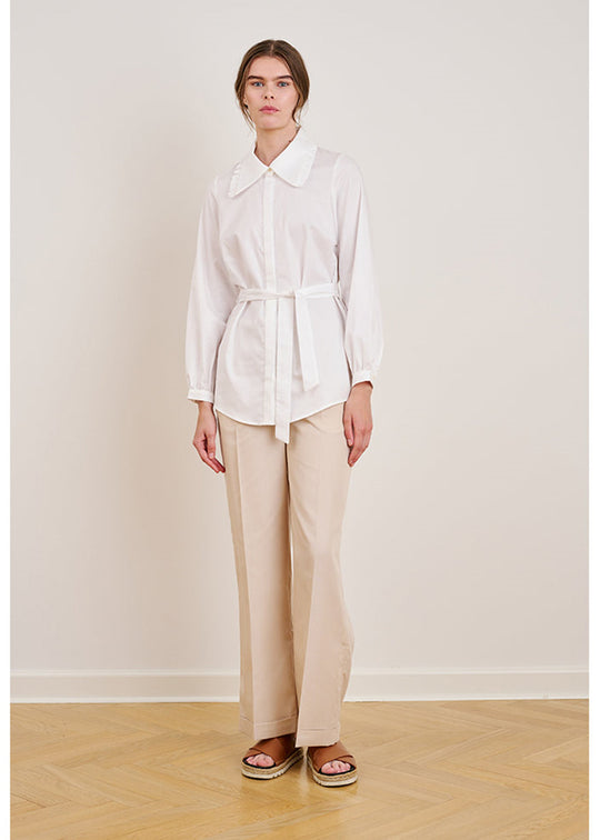 Schulz par foule pantalon peline léger beige