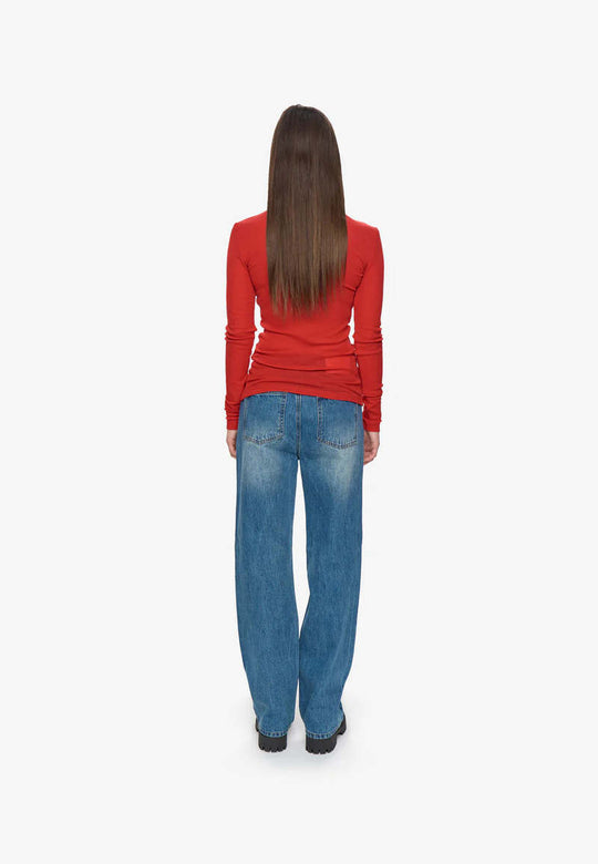 Minimum Pernilles Turtleneck Goji Berry (Rød)