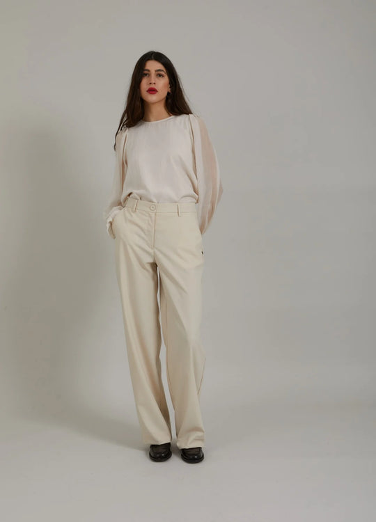 Coster copenhague large pantalon crème petra fit