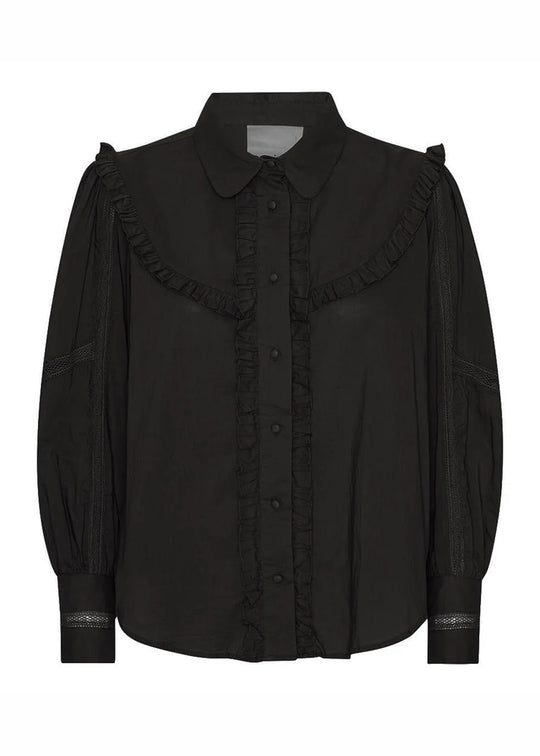 Project AJ117 Pil -Shirt -Baumwoll -Cambric Schwarz