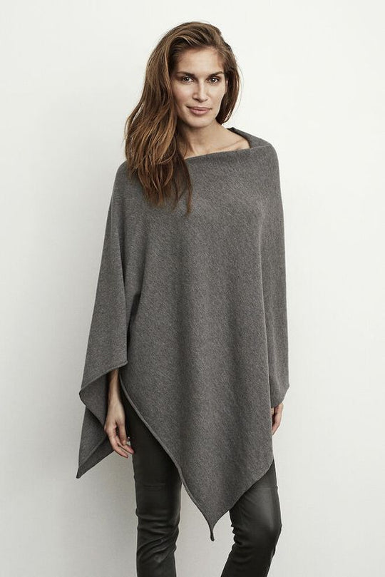 Part Two KristannaPW poncho medium grey melange