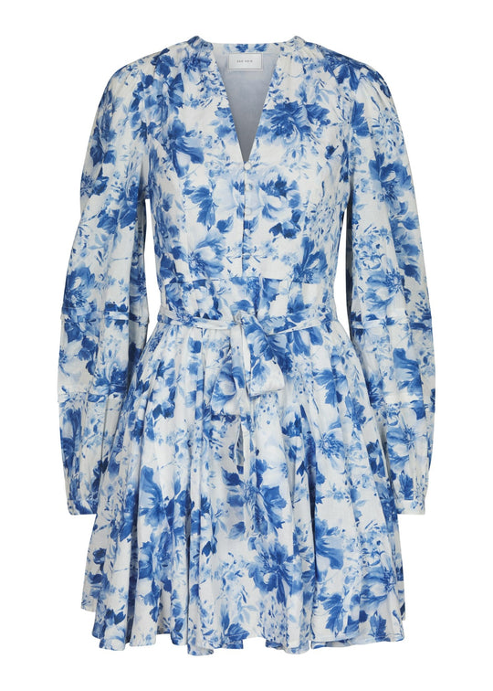 Neo Noir Marise Print Dress Light Blue