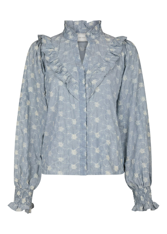 Neo Noir Degas Delicate Blouse Dusty Blue