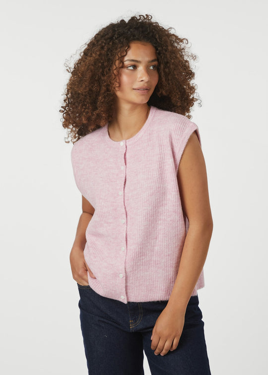 Neo Noir Everest Knit Vest Light Pink