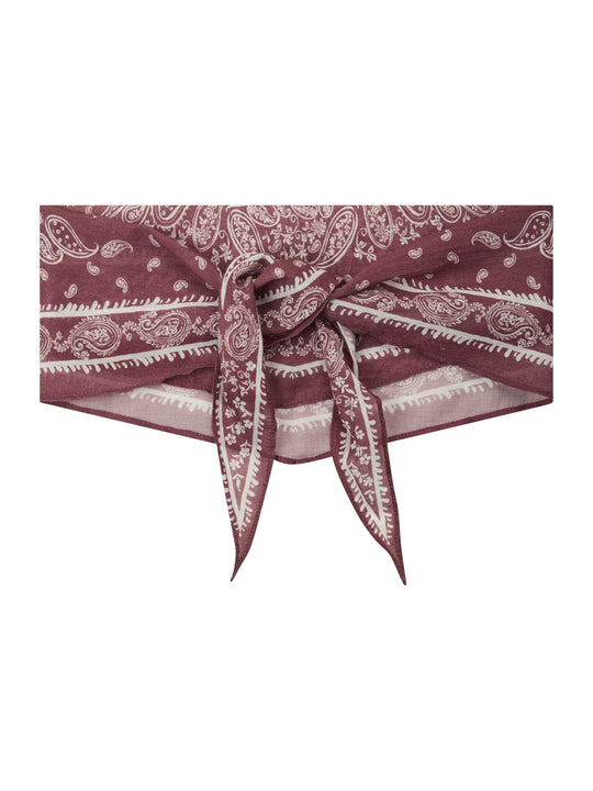 Neo Noir Kinessa Paisley Scarf Dark Rose