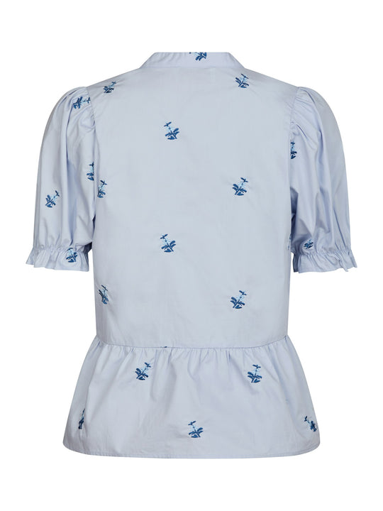 Neo Noir Savy Embroidery Blouse Light Blue