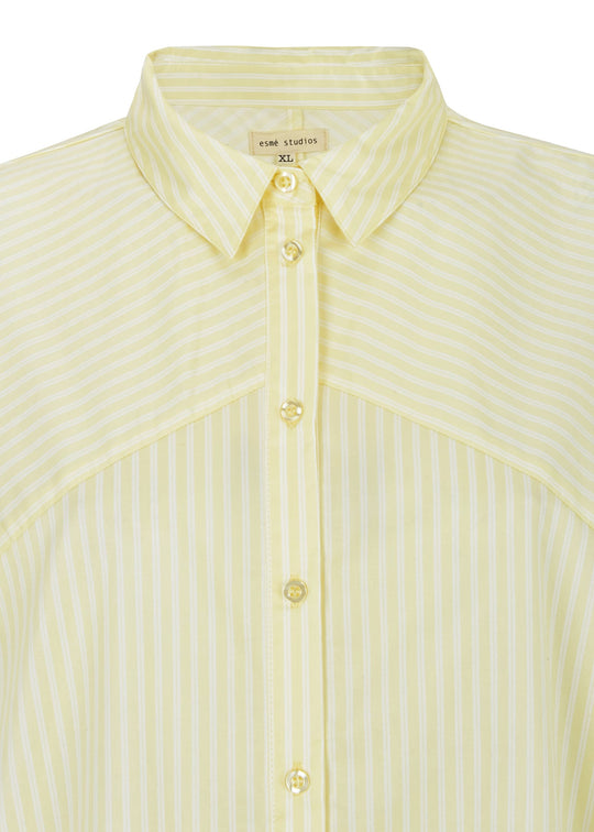 Esmé Studios Esginny Oversize Long Shirt Shirt Amond Huile Stripe