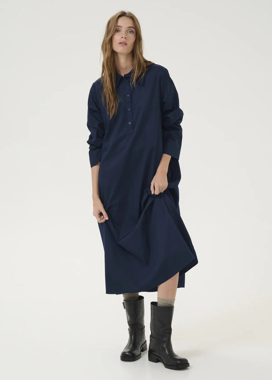 My Essential Wardrobe SunnaMW Long Dress Dark Sapphire Blue