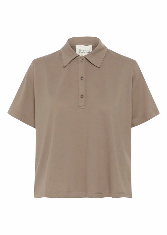 My Essential Wardrobe AbbyMW Polo Tee Walnut