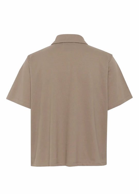 My Essential Wardrobe AbbyMW Polo Tee Walnut