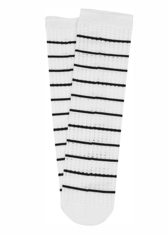 Sui Ava Favorite Socks White w. black stripes