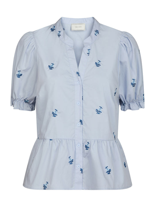 Neo Noir Savy Embroidery Blouse Light Blue