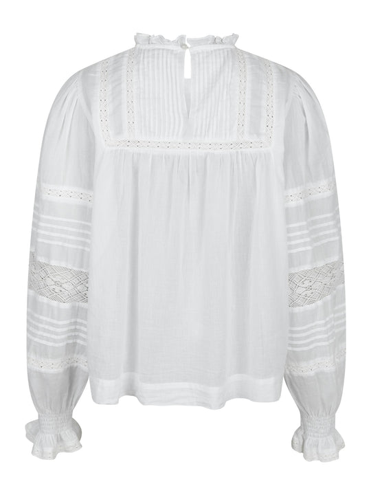 Neo Noir Ebba S Voile Blouse White