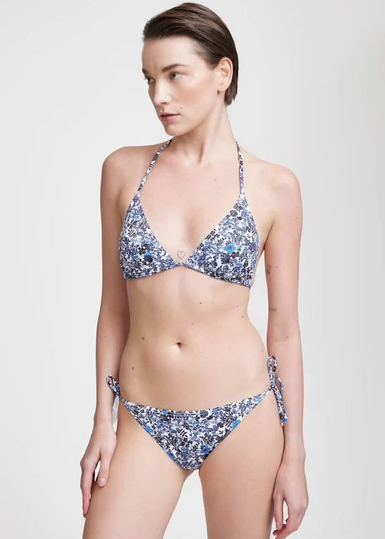 Gestuz Pilgz Bikini Top Blue Fleur
