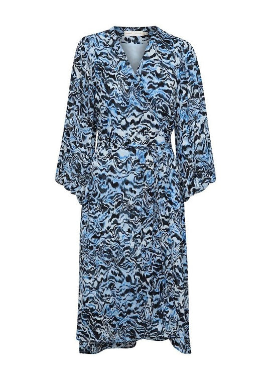 Inwear Basiraiw Wrap Dress Blue Bark Wood