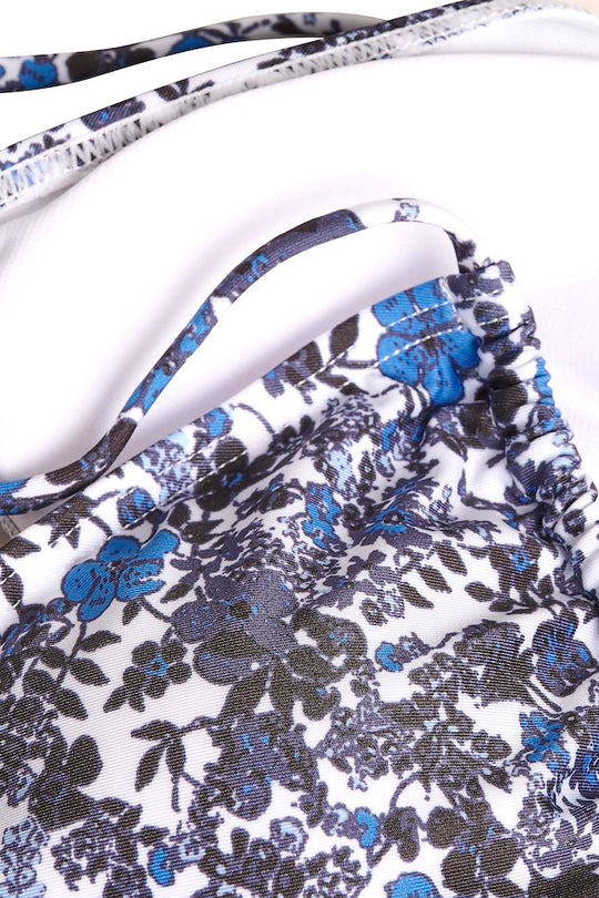 Gestuz Pilgz Bikini Top Blue Fleur