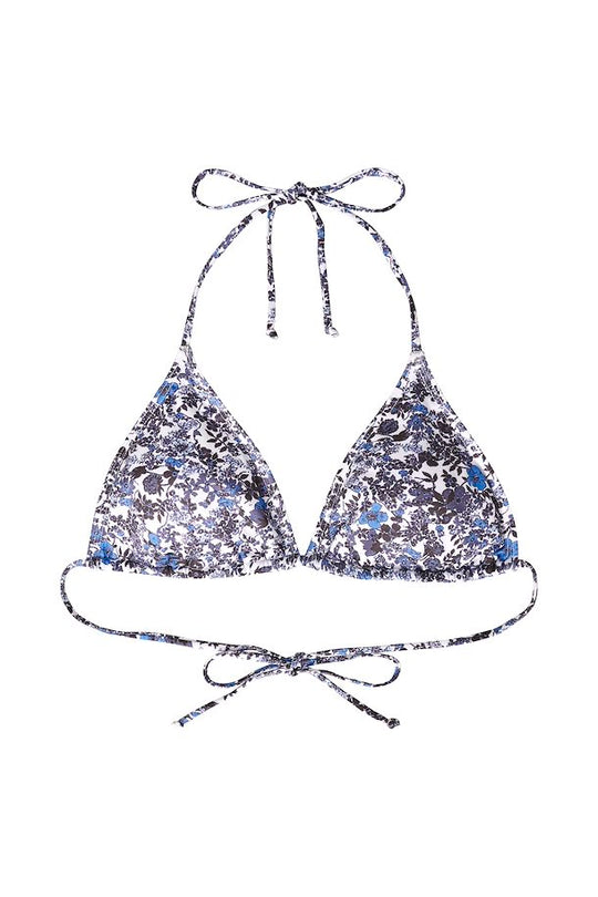 Gestuz Pilgz Bikini Top Blue Fleur