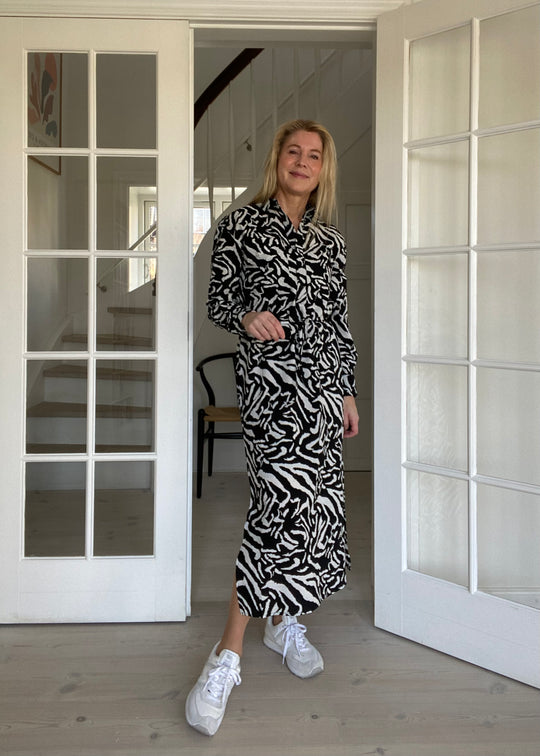 Noella Tilde Dress Cotton Black Zebra