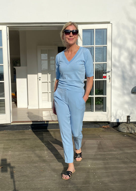 Minimum Halle Hosen Chambray Blau