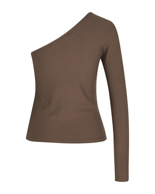 La Rouge Lisa One Shoulder L/S Brown