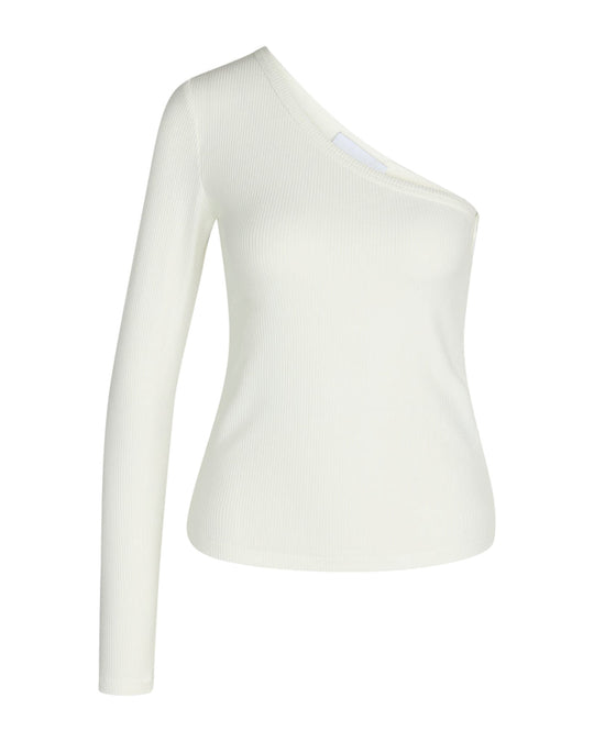 La Rouge Lisa One Shoulder L/S White
