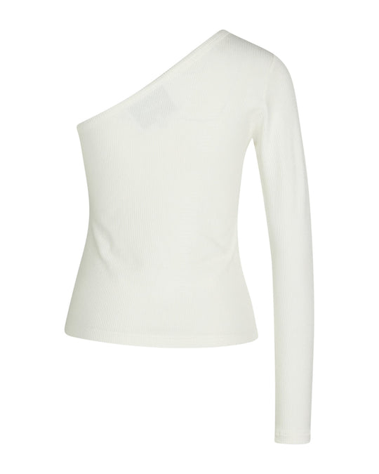 La Rouge Lisa One Shoulder L/S White