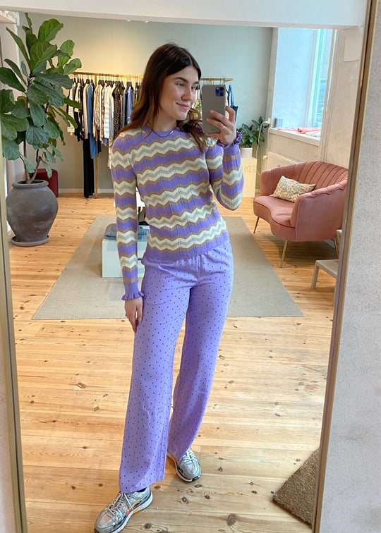 Modström Talle Skriv ut bukser Lavendel Polka