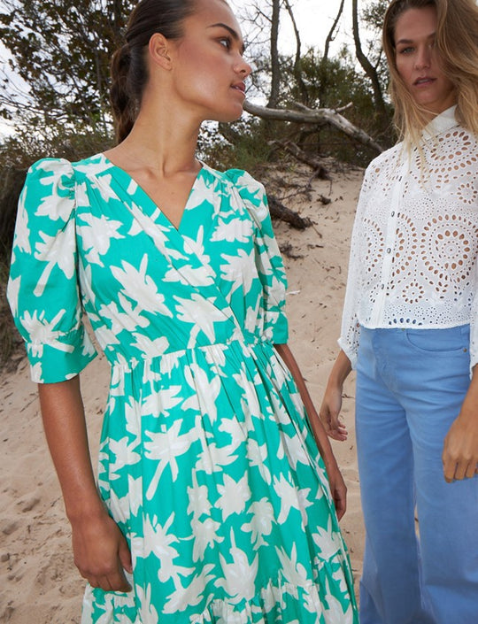 Coster Copenhagen Wrap Dress Wild Flower Prin